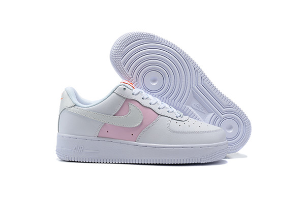 Women's Air Force 1 Low Top White/Pink Shoes 098